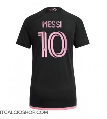 Inter Miami Lionel Messi #10 Seconda Maglia Femmina 2023-24 Manica Corta